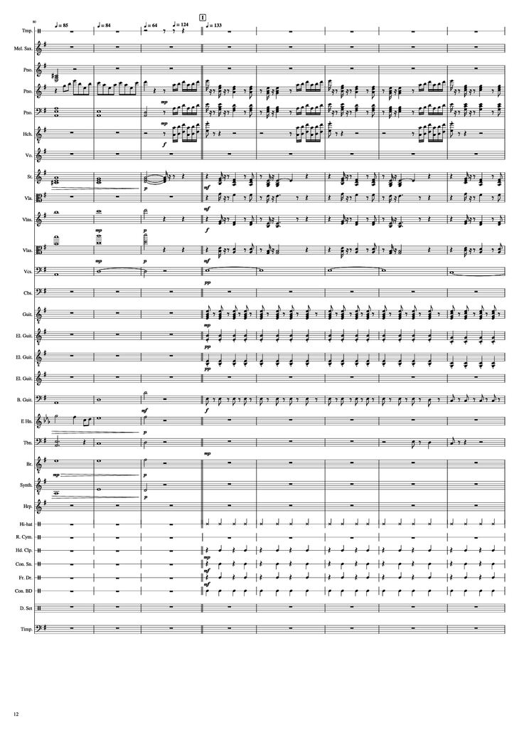 Page 12 of the piano sheet music PDF Piano - John Miles - Music Piano by Undefined