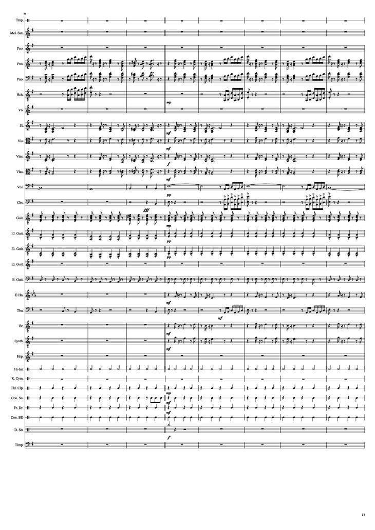 Page 13 of the piano sheet music PDF Piano - John Miles - Music Piano by Undefined
