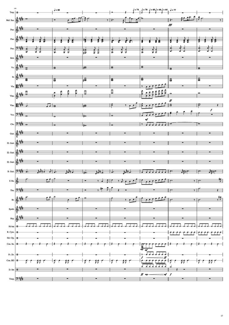 Page 17 of the piano sheet music PDF Piano - John Miles - Music Piano by Undefined