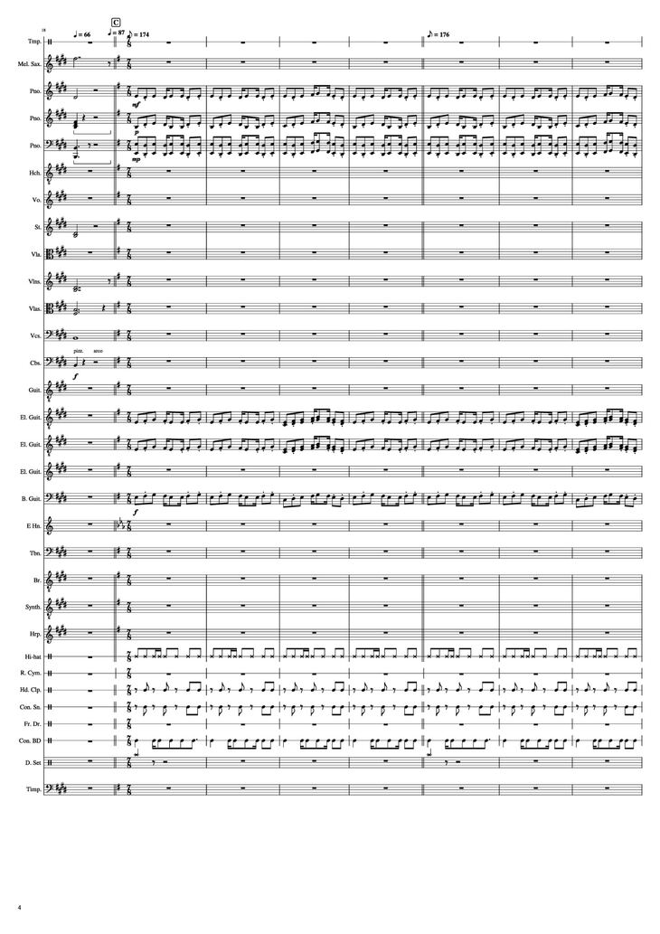 Page 4 of the piano sheet music PDF Piano - John Miles - Music Piano by Undefined