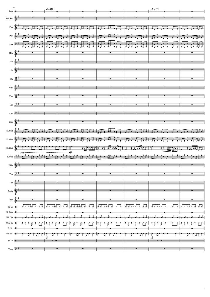 Page 5 of the piano sheet music PDF Piano - John Miles - Music Piano by Undefined