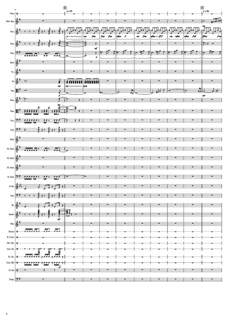 Page 8 of the piano sheet music PDF Piano - John Miles - Music Piano by Undefined