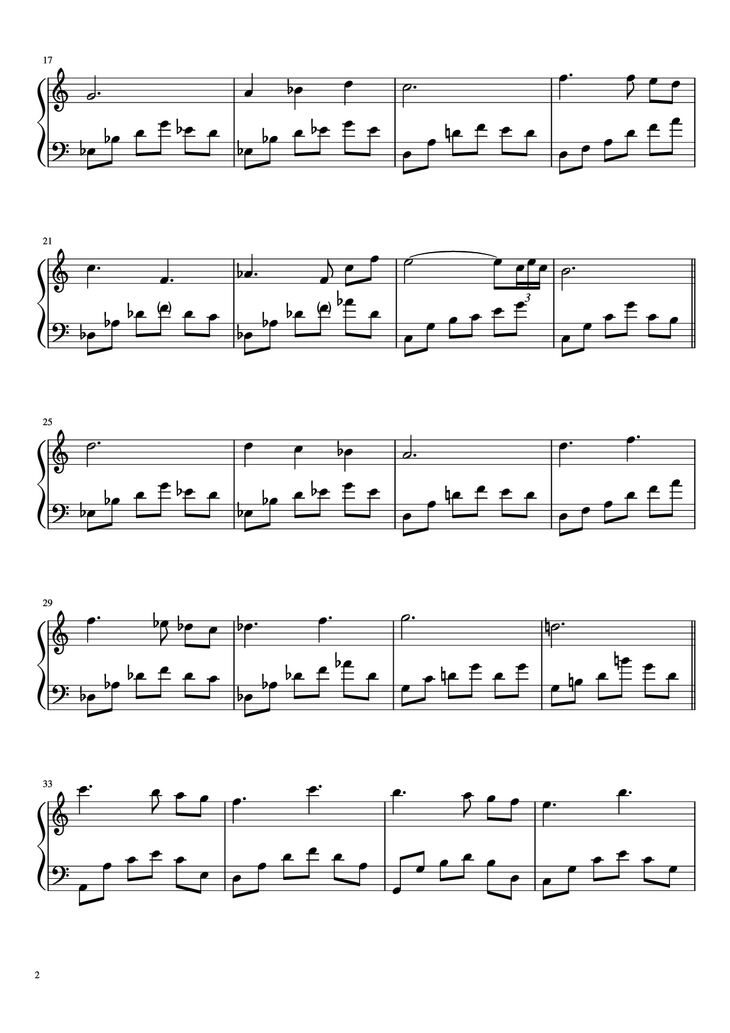 Page 2 of the piano sheet music PDF Piano - Vale Golden OST by Motoi Sakuraba