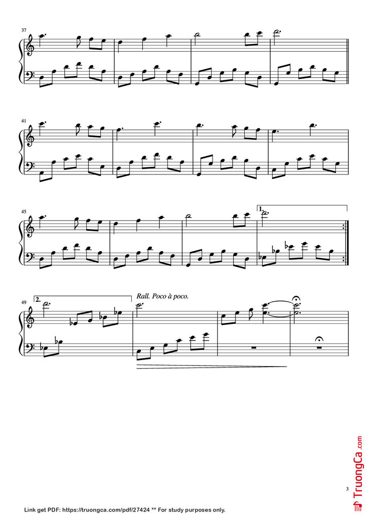 Page 3 of the piano sheet music PDF Piano - Vale Golden OST by Motoi Sakuraba
