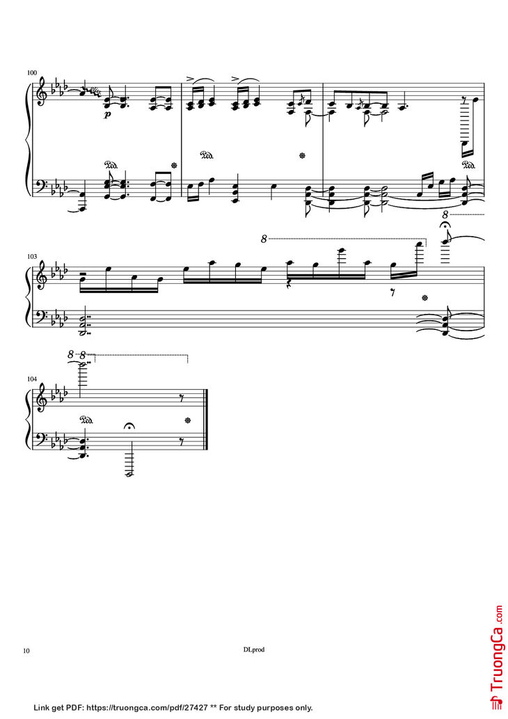 Page 10 of the piano sheet music PDF Piano - Man in the miror Piano by Love-nsky
