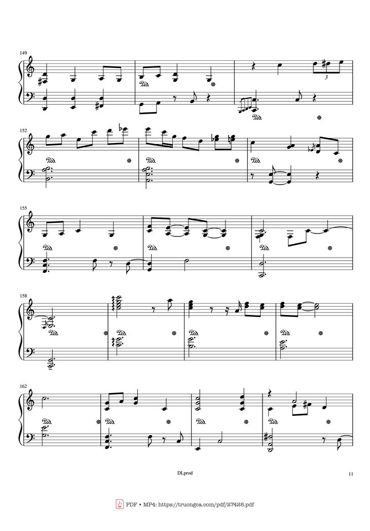 Page 11 of the piano sheet music PDF Piano - Piano man - Billy Joel (Easy Piano) by Love-nsky