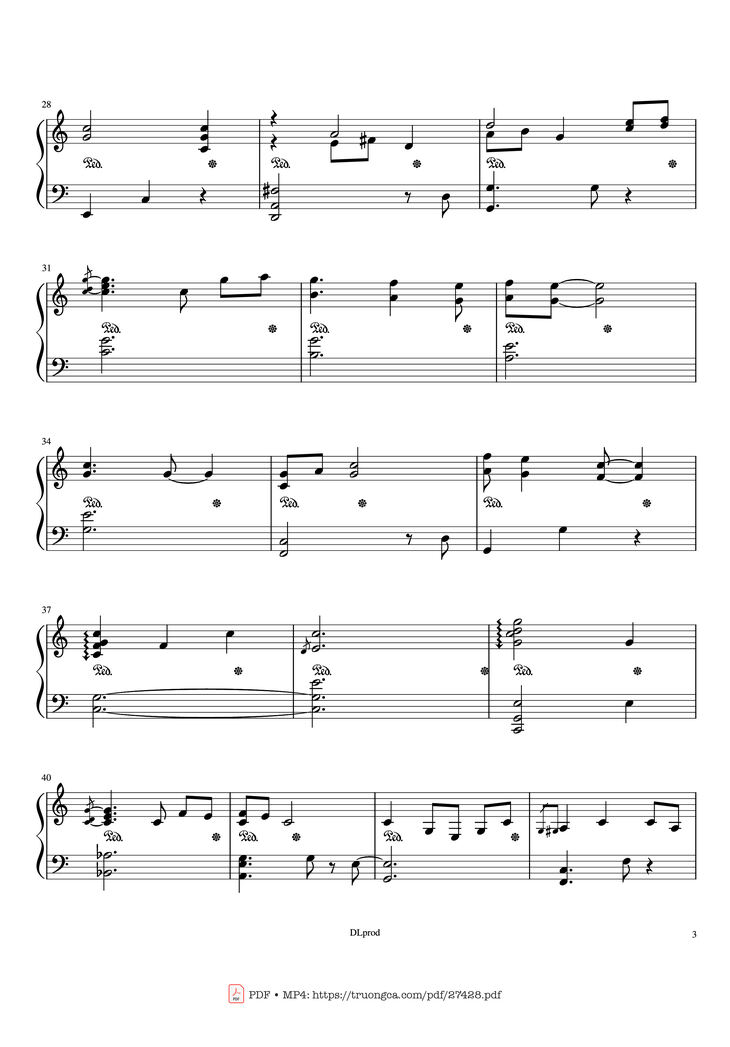 Page 3 of the piano sheet music PDF Piano - Piano man - Billy Joel (Easy Piano) by Love-nsky