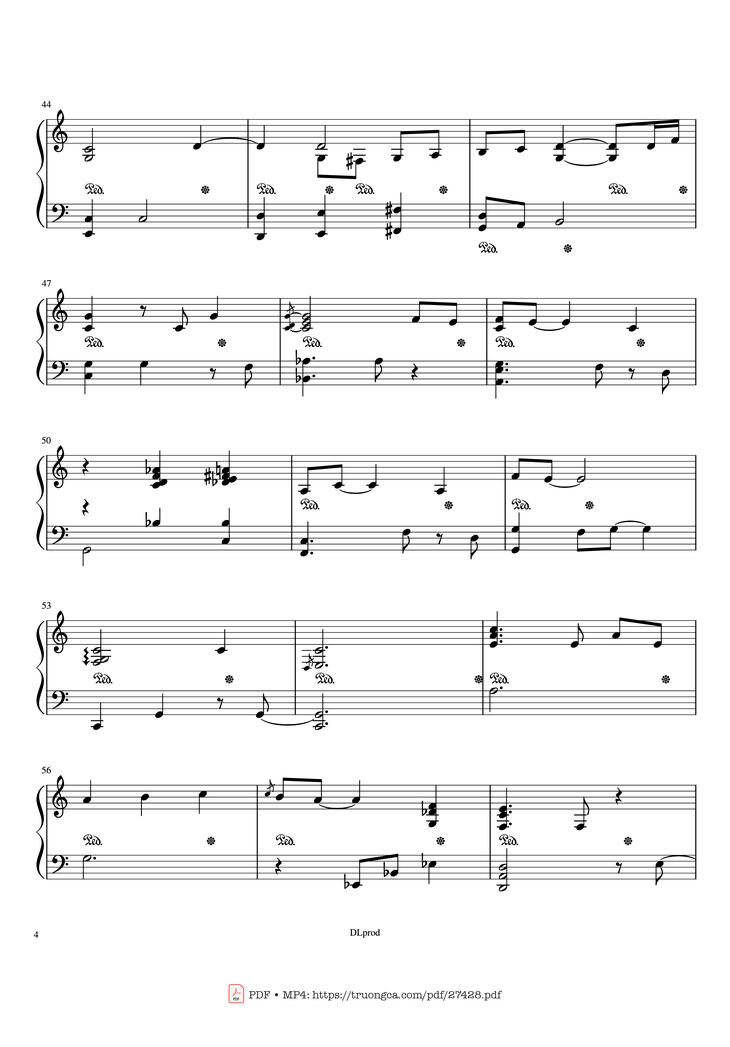 Page 4 of the piano sheet music PDF Piano - Piano man - Billy Joel (Easy Piano) by Love-nsky