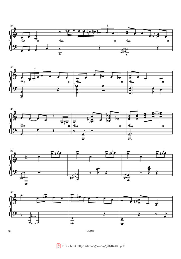 Page 10 of the piano sheet music PDF Piano - Piano man - Billy Joel (Easy Piano) by Love-nsky