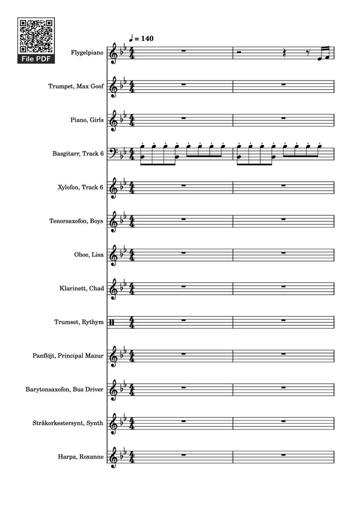 Page 1 of the piano sheet music PDF Piano - After Today, A goofy movie by Powerline