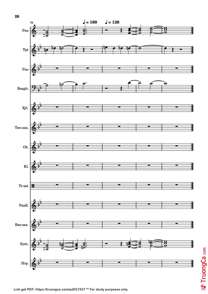 Page 28 of the piano sheet music PDF Piano - After Today, A goofy movie by Powerline