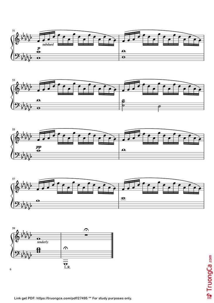 Page 6 of the piano sheet music PDF Piano - Again Piano by Performed by TheIshter Sheets by Bomb & Kou Revised by Großmeister Gee