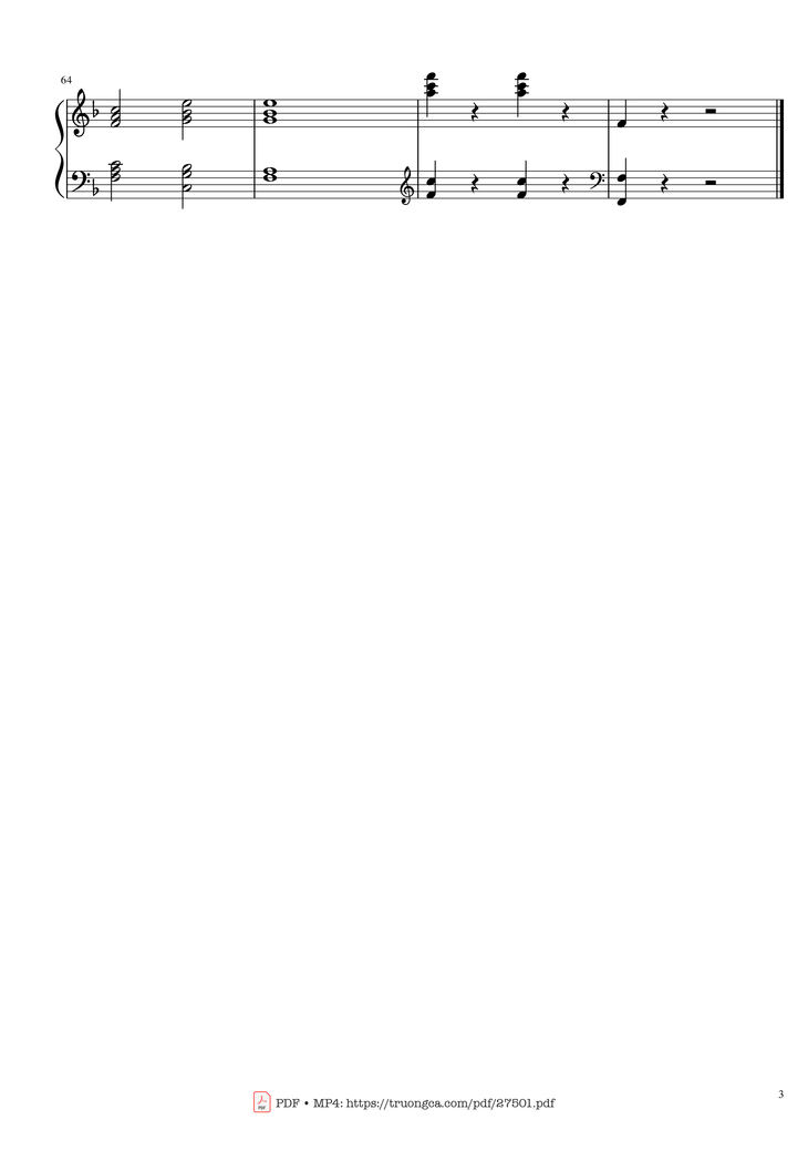 Page 3 of the piano sheet music PDF Piano - Hungarian Rhapsody No. 2 (easy) by Franz Liszt