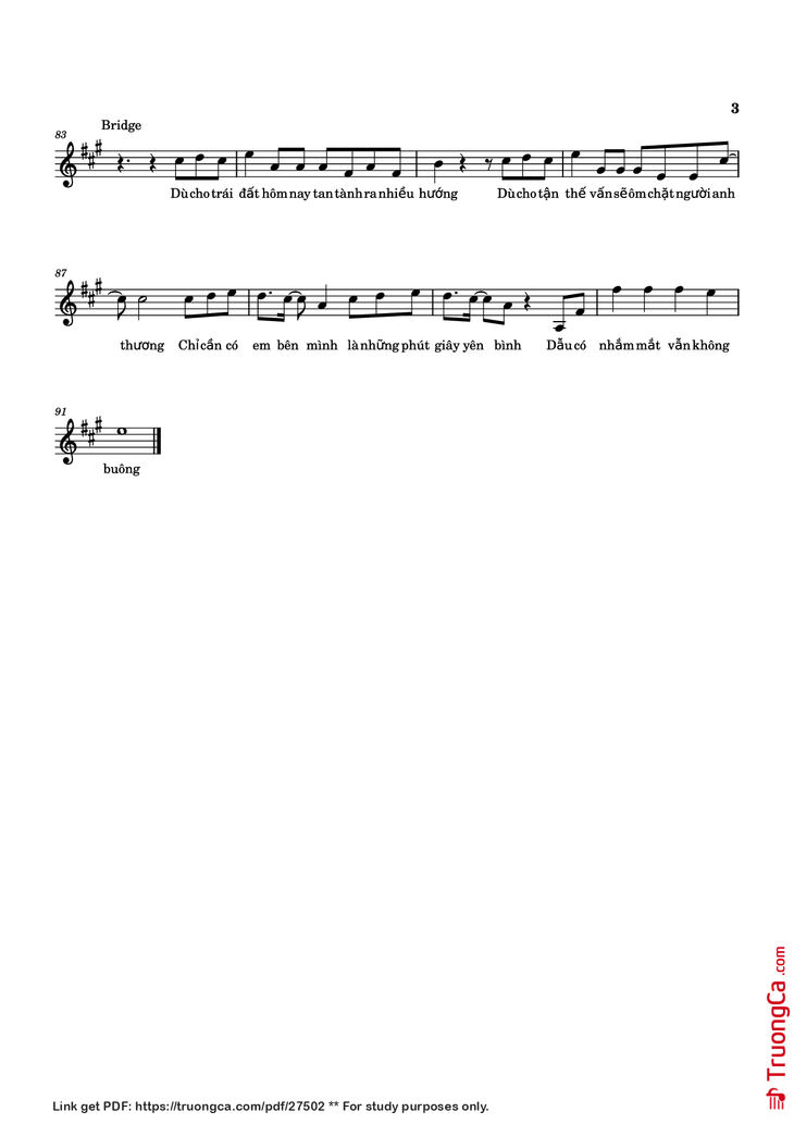 Page 3 of the piano sheet music PDF Piano - Dù cho tận thế by NGUYỄN PHÚC THIỆN