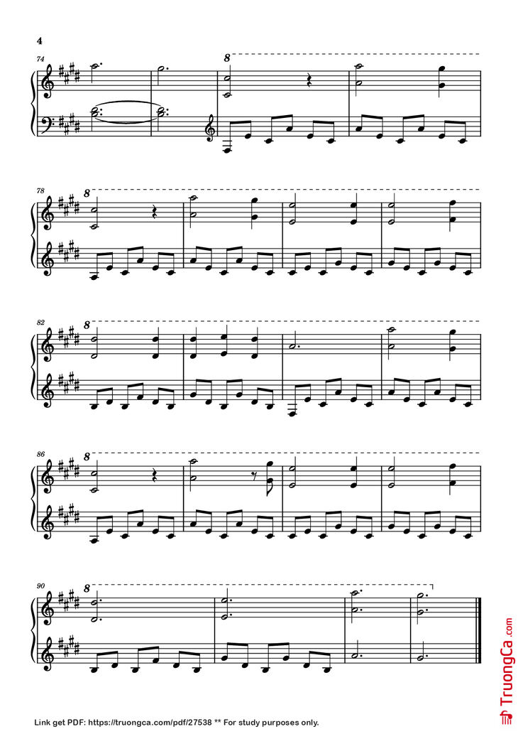 Page 4 of the piano sheet music PDF Piano - Idea 15 Piano by Tr: Virginie Ibanez