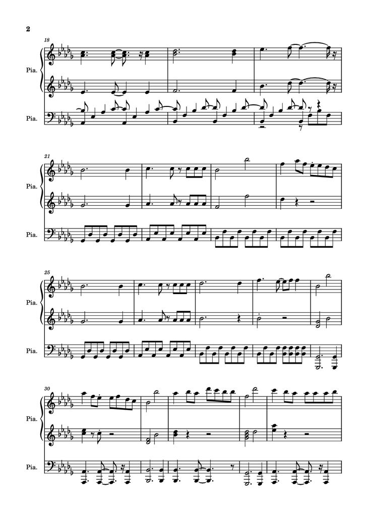 Page 2 of the piano sheet music PDF Piano - Hinkik - Time Leaper Piano by Undefined