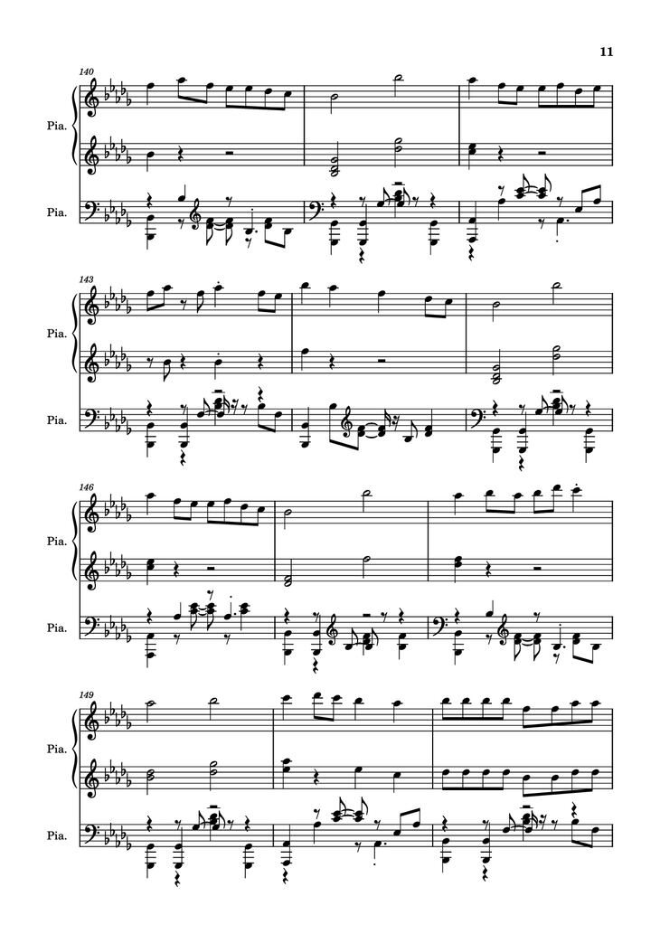 Page 11 of the piano sheet music PDF Piano - Hinkik - Time Leaper Piano by Undefined