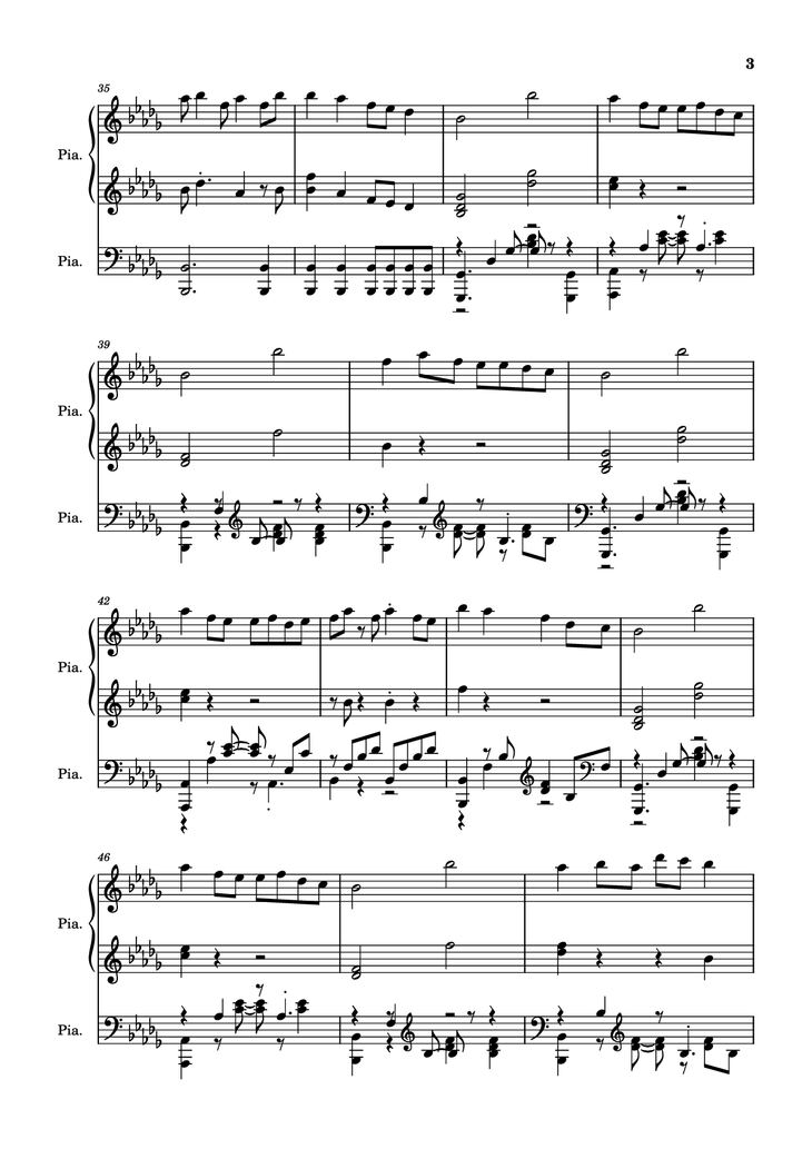 Page 3 of the piano sheet music PDF Piano - Hinkik - Time Leaper Piano by Undefined
