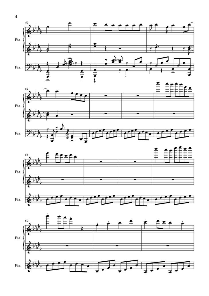 Page 4 of the piano sheet music PDF Piano - Hinkik - Time Leaper Piano by Undefined
