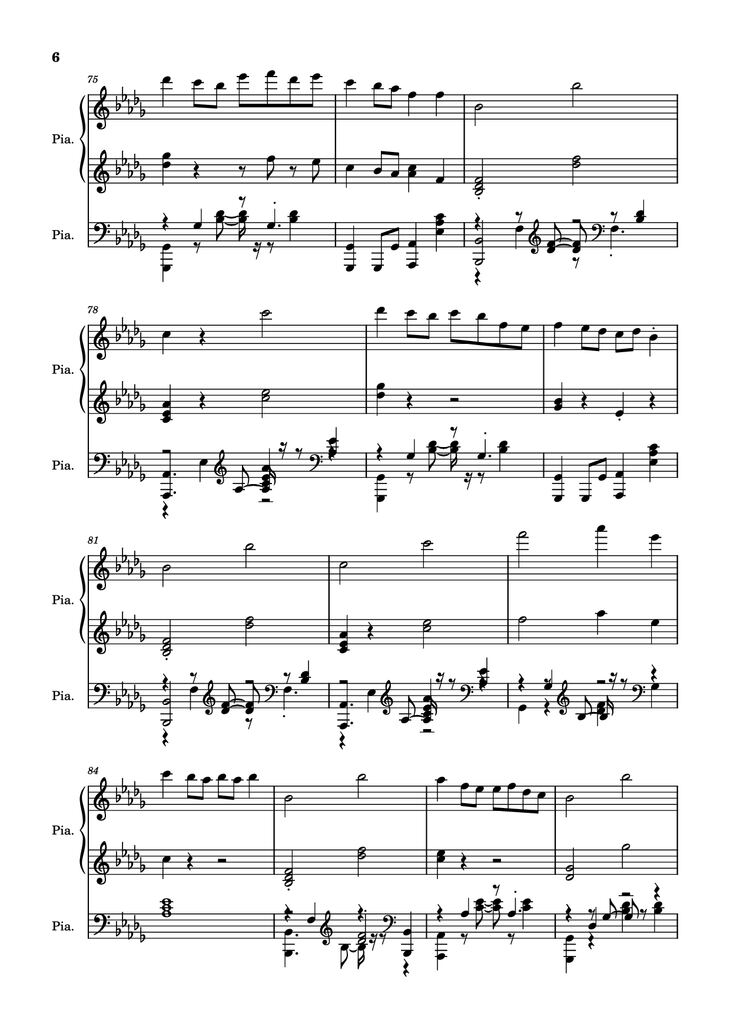 Page 6 of the piano sheet music PDF Piano - Hinkik - Time Leaper Piano by Undefined