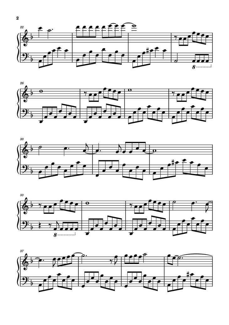 Page 2 of the piano sheet music PDF Piano - Xem Như Em Chẳng May Piano by Trung Ngon