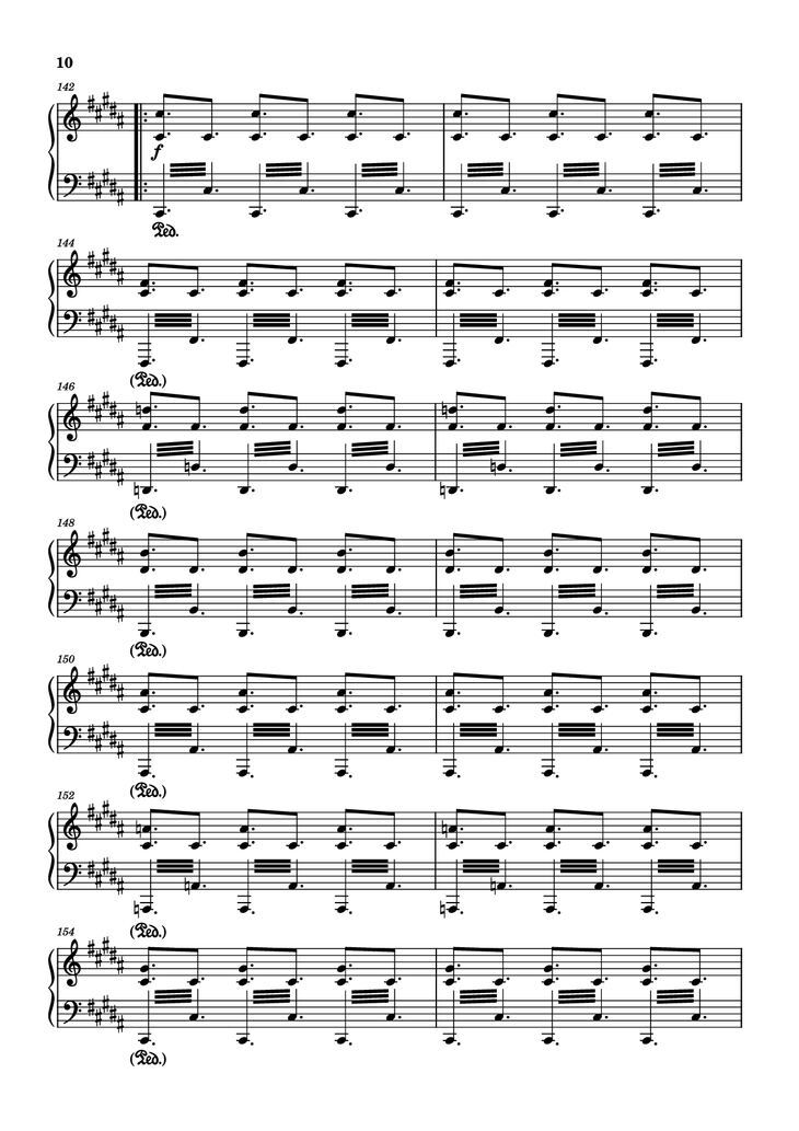 Page 10 of the piano sheet music PDF - Rockets Fall On Rocket Falls Piano by Transcribed by: Sam Anderson
