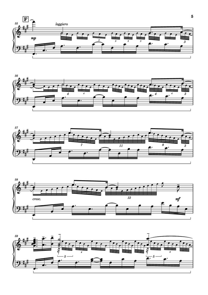 Page 5 of the piano sheet music PDF Piano - Call of Silence Piano by Original Music by Hiroyuki Sawano