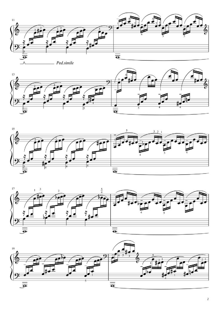 Page 2 of the piano sheet music PDF Piano - BWV 543 Piano by J.S. Bach (1685 - 1750