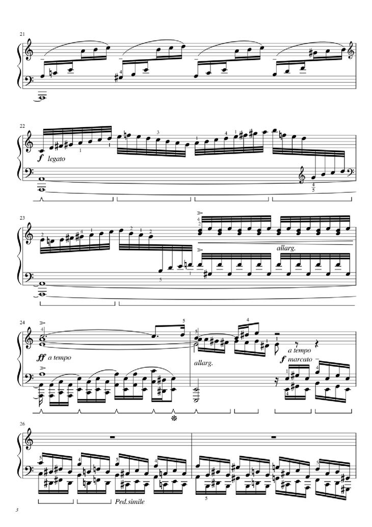 Page 3 of the piano sheet music PDF Piano - BWV 543 Piano by J.S. Bach (1685 - 1750