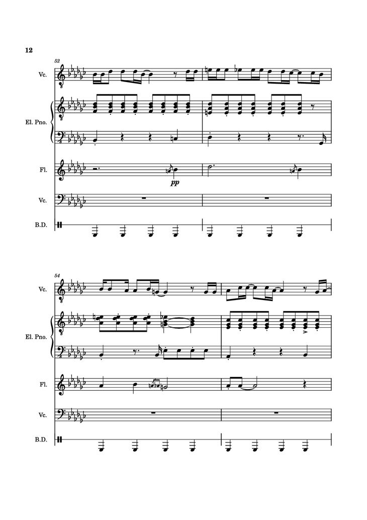 Page 12 of the piano sheet music PDF Piano Guitar Tab - Alone Again, Naturally Piano by Vulfmon (ft. Monica Martin