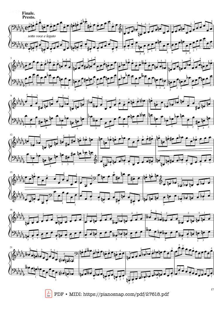 Page 17 of the piano sheet music PDF Piano - Funeral March Sonata No. 2 Op. 35 (Chopin) by Frédéric Chopin