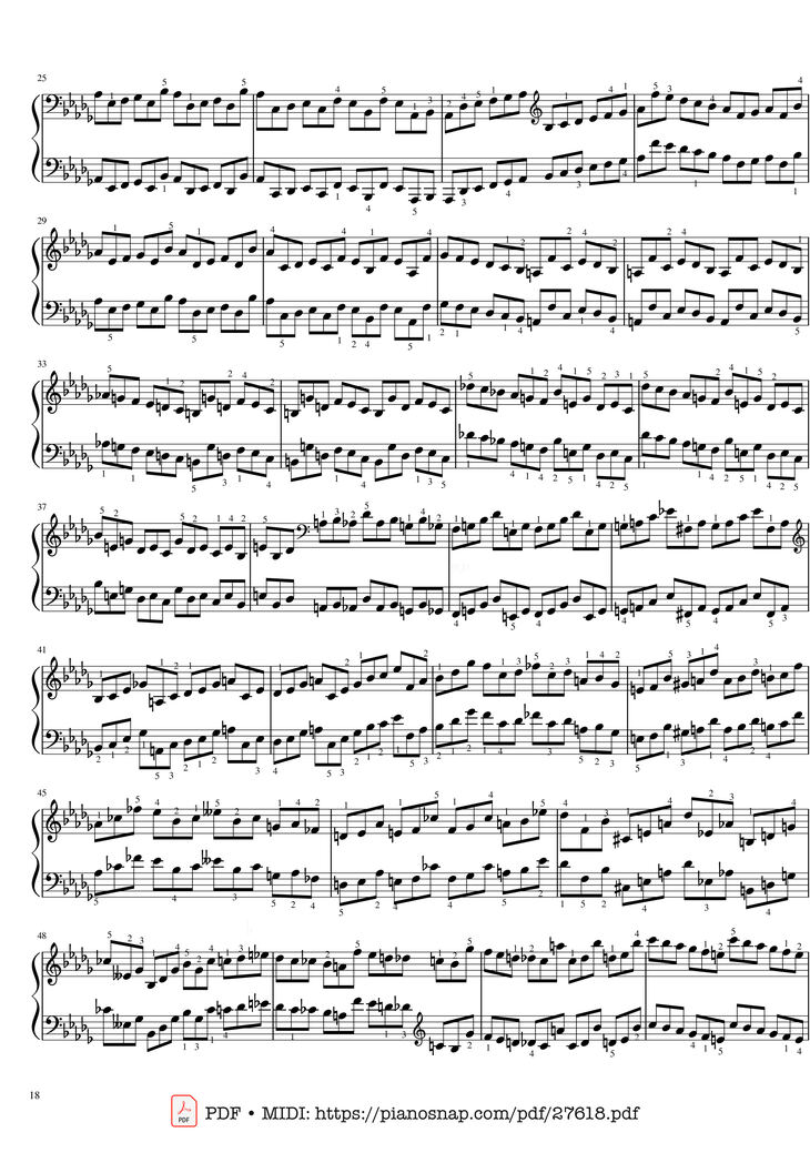 Page 18 of the piano sheet music PDF Piano - Funeral March Sonata No. 2 Op. 35 (Chopin) by Frédéric Chopin