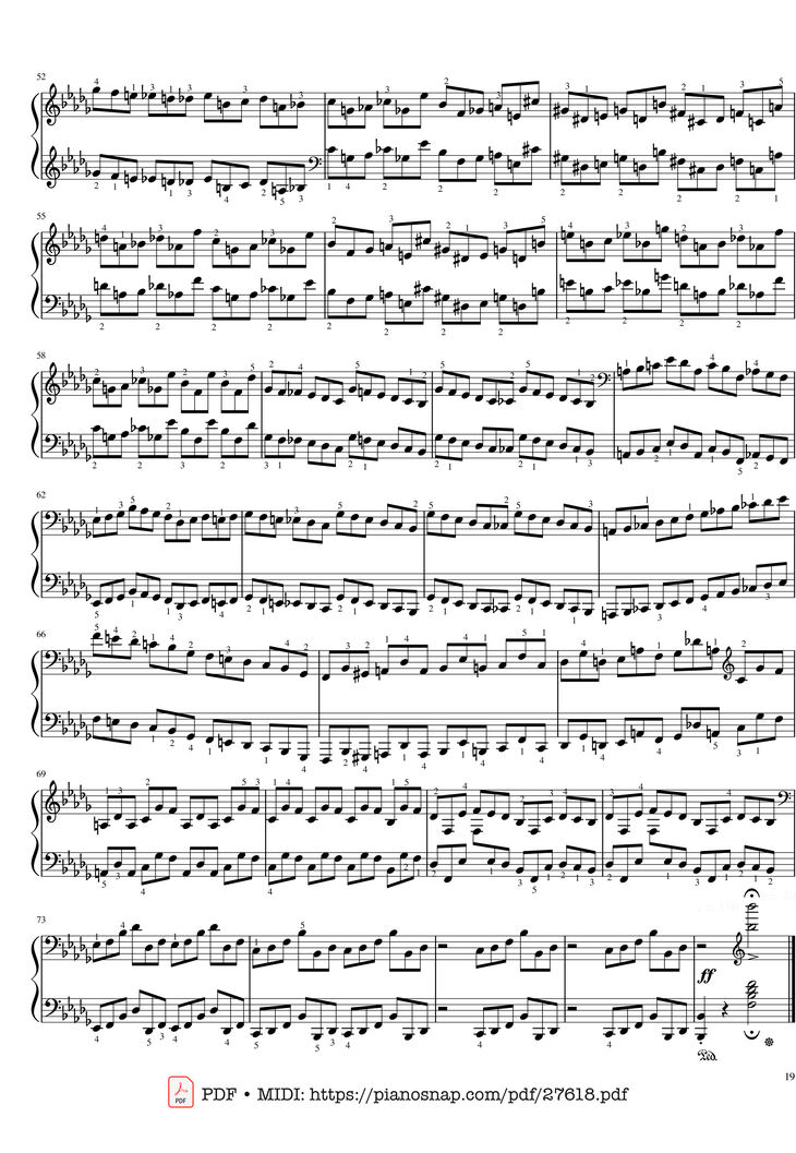 Page 19 of the piano sheet music PDF Piano - Funeral March Sonata No. 2 Op. 35 (Chopin) by Frédéric Chopin