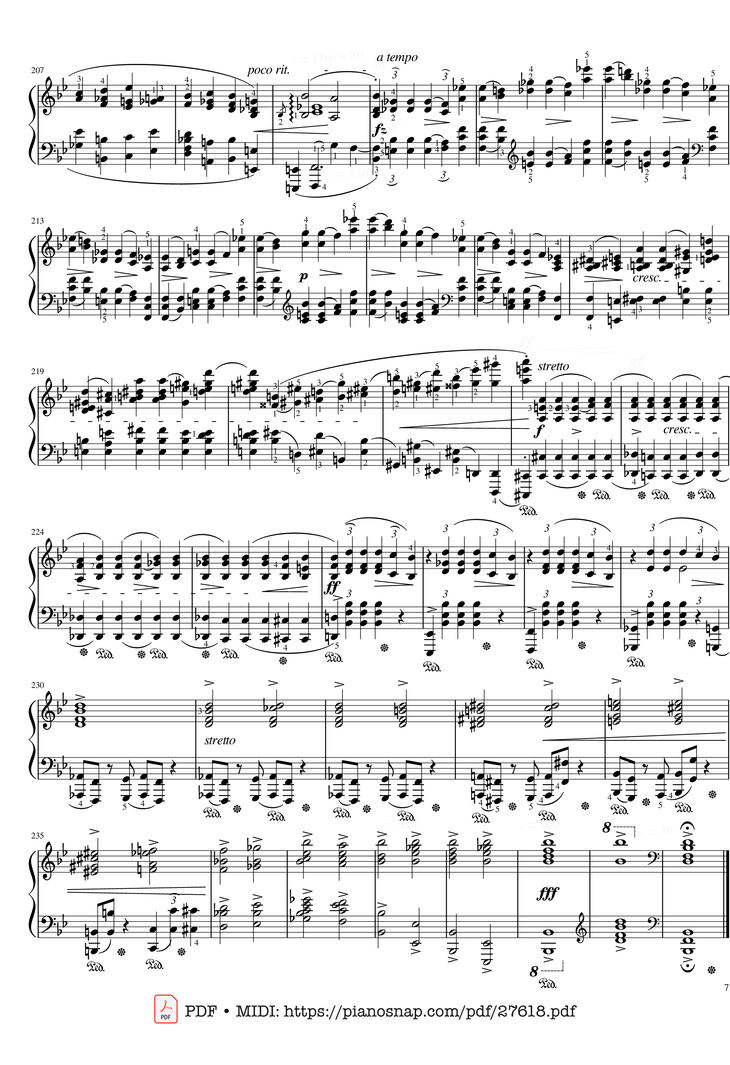 Page 7 of the piano sheet music PDF Piano - Funeral March Sonata No. 2 Op. 35 (Chopin) by Frédéric Chopin