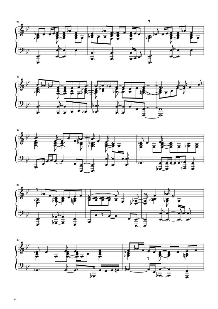 Page 4 of the piano sheet music PDF Piano - Sweet Love Piano by Anita Baker/Louis Johnson/Gary Bias