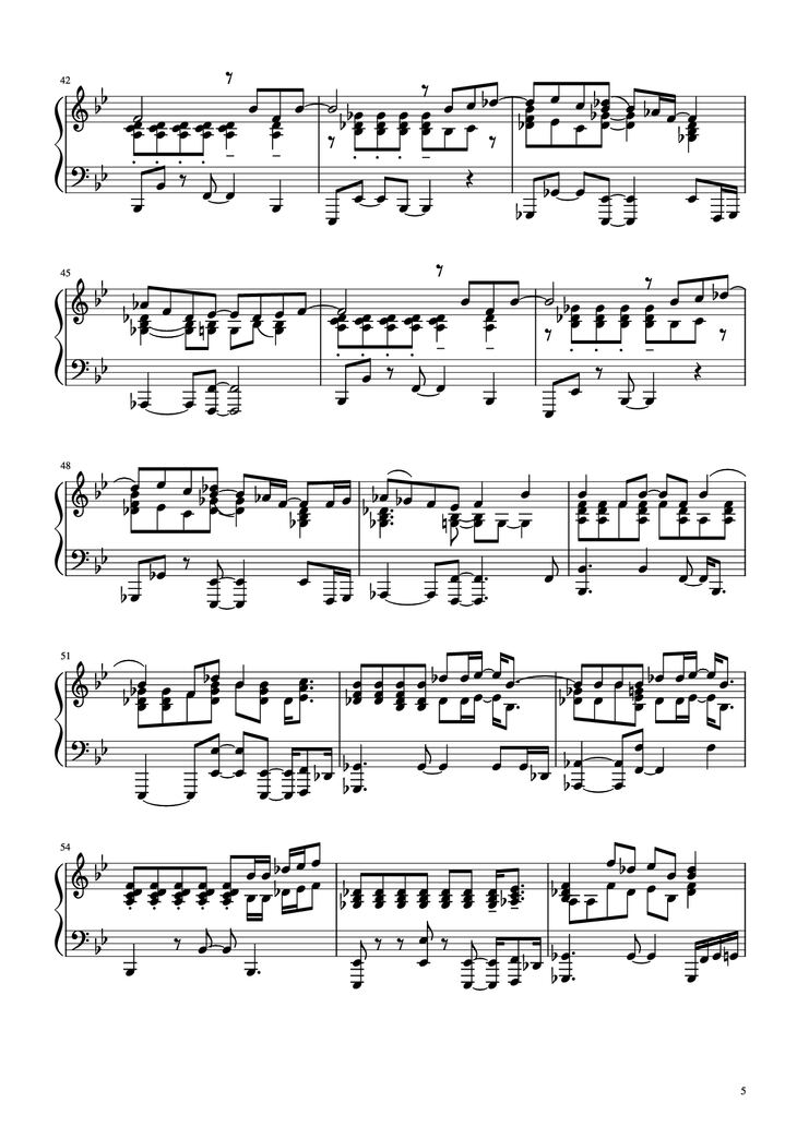 Page 5 of the piano sheet music PDF Piano - Sweet Love Piano by Anita Baker/Louis Johnson/Gary Bias