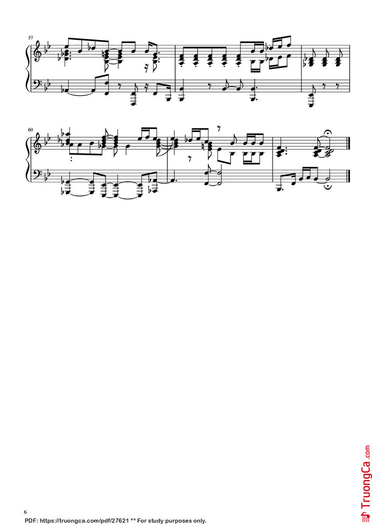 Page 6 of the piano sheet music PDF Piano - Sweet Love Piano by Anita Baker/Louis Johnson/Gary Bias