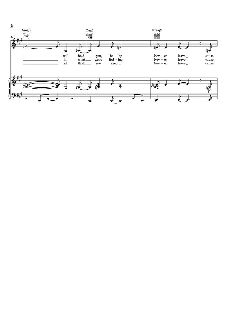 Page 2 of the piano sheet music PDF Piano - SWEET LOVE Piano by Words and Music by GARY BIAS