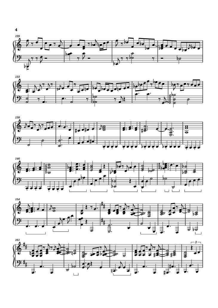Page 4 of the piano sheet music PDF Piano - Merylu Piano by Izumi Hirotaka