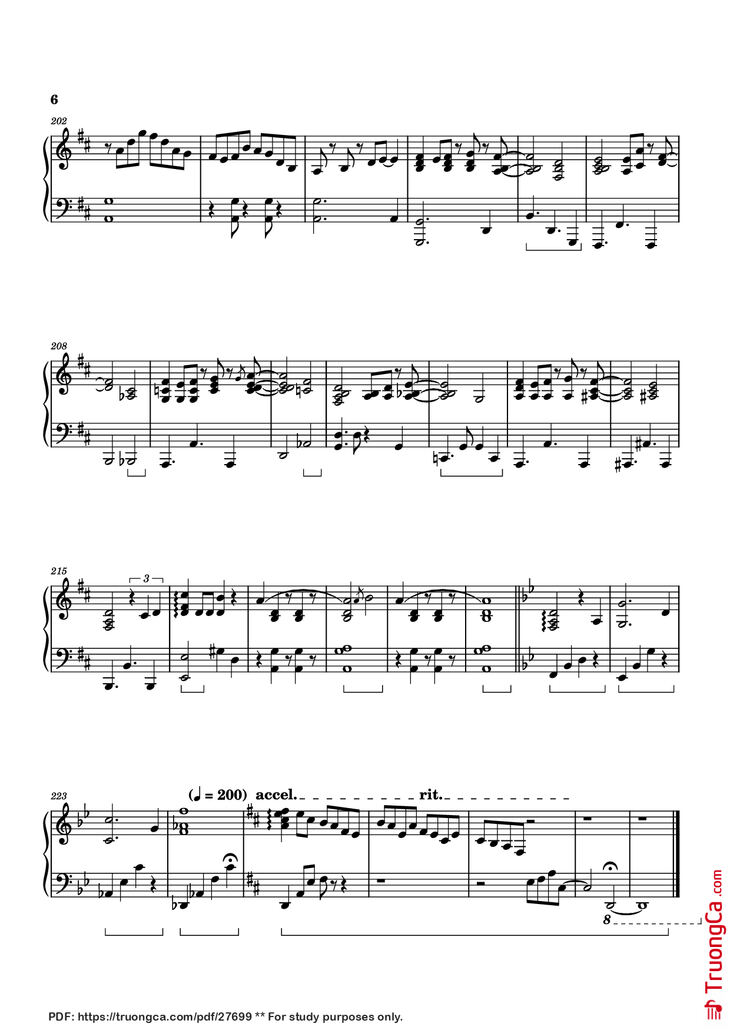 Page 6 of the piano sheet music PDF Piano - Merylu Piano by Izumi Hirotaka