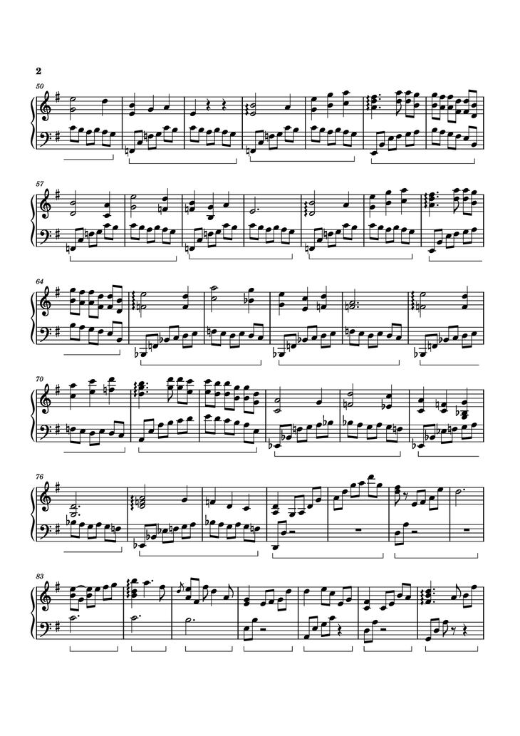 Page 2 of the piano sheet music PDF Piano - Memories of Alice Piano by Izumi Hirotaka