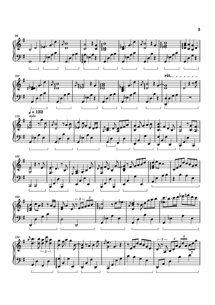 Page 3 of the piano sheet music PDF Piano - Forgotten Saga Piano by Izumi Hirotaka