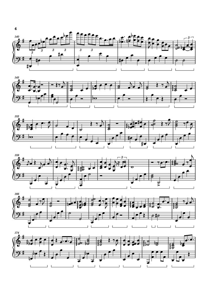 Page 4 of the piano sheet music PDF Piano - Forgotten Saga Piano by Izumi Hirotaka