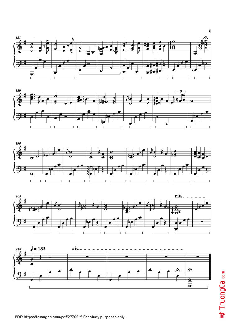 Page 5 of the piano sheet music PDF Piano - Forgotten Saga Piano by Izumi Hirotaka