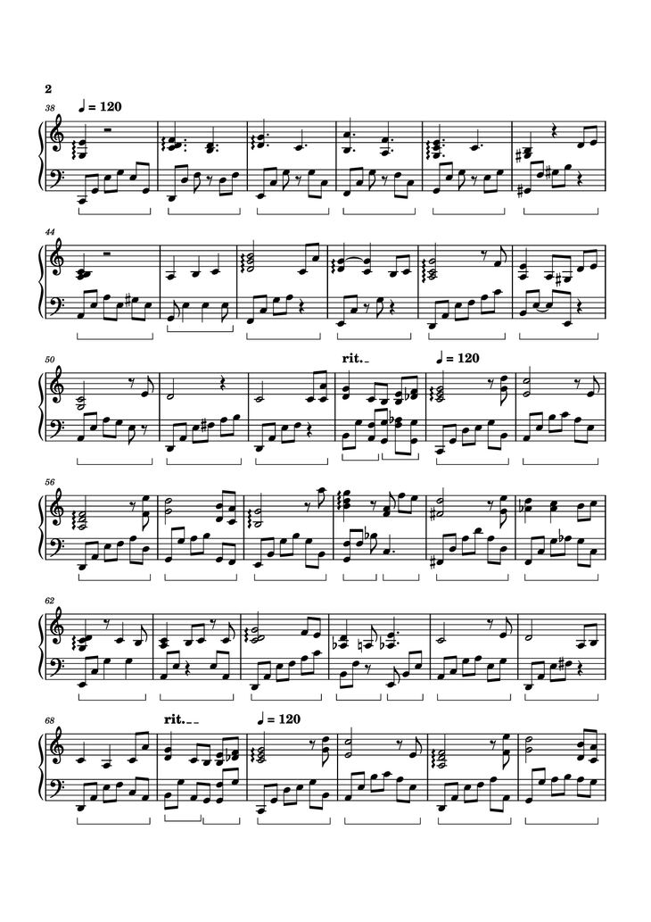 Page 2 of the piano sheet music PDF Piano - Heartland Piano by Izumi Hirotaka