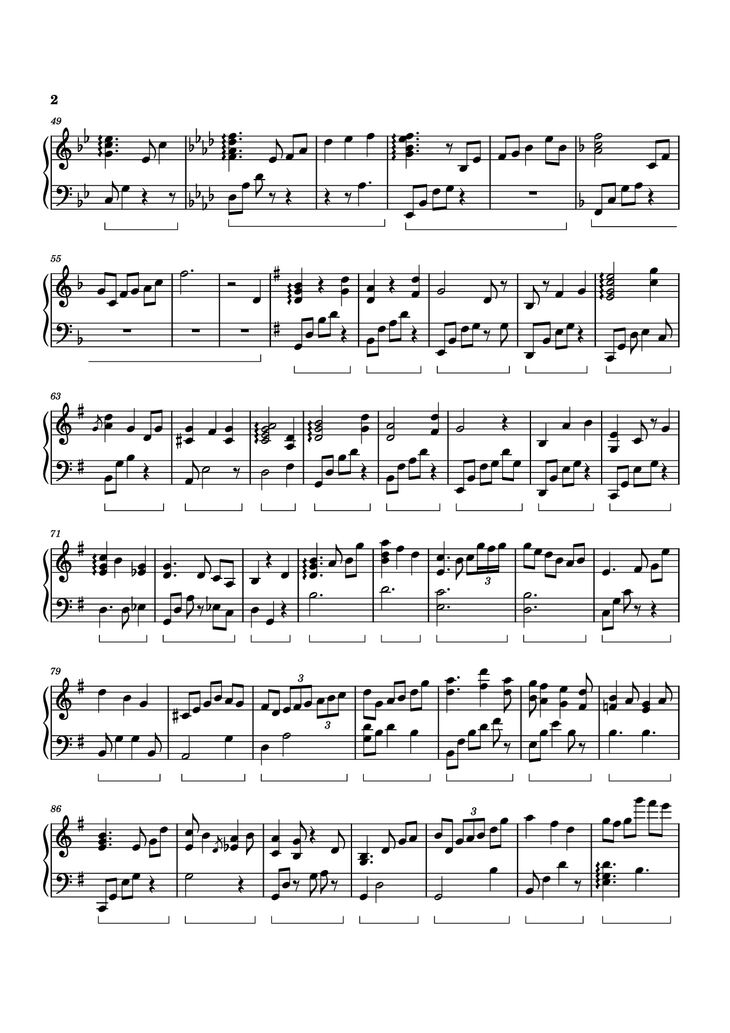Page 2 of the piano sheet music PDF Piano - Prelude Piano by Izumi Hirotaka