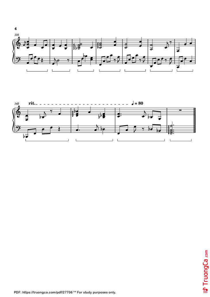 Page 4 of the piano sheet music PDF Piano - Prelude Piano by Izumi Hirotaka