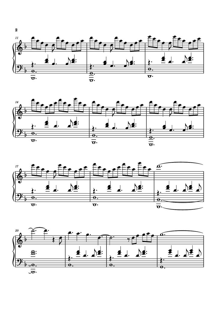 Page 2 of the piano sheet music PDF Piano - Idea 9 Piano by Gibran Alcocer