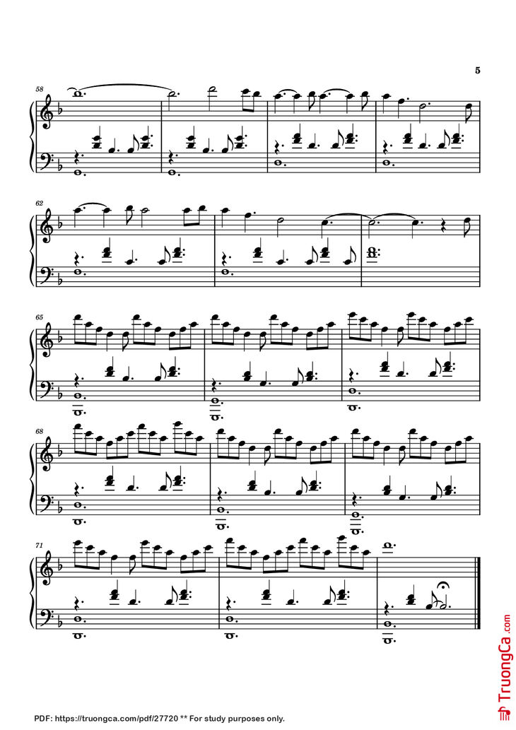 Page 5 of the piano sheet music PDF Piano - Idea 9 Piano by Gibran Alcocer