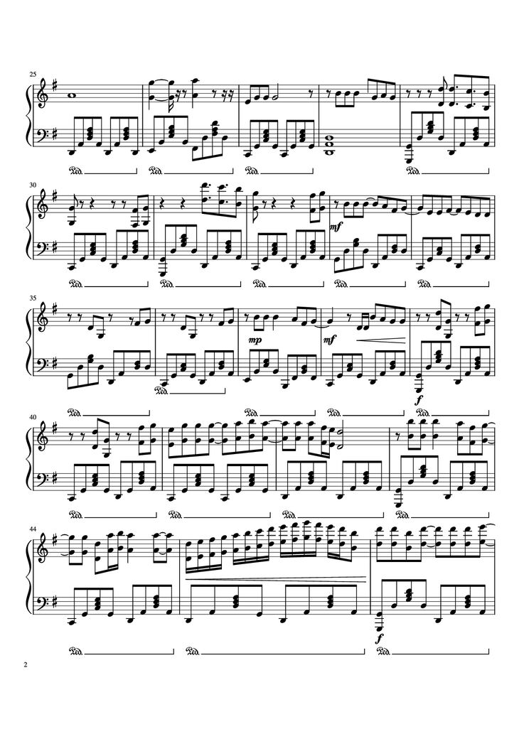 Page 2 of the piano sheet music PDF Piano - When you Say Nothing At All Piano by Undefined